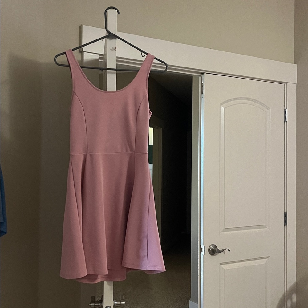Pink Sleeveless Dress- Skater